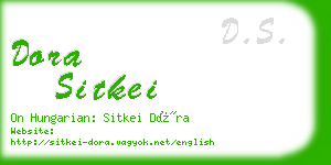 dora sitkei business card